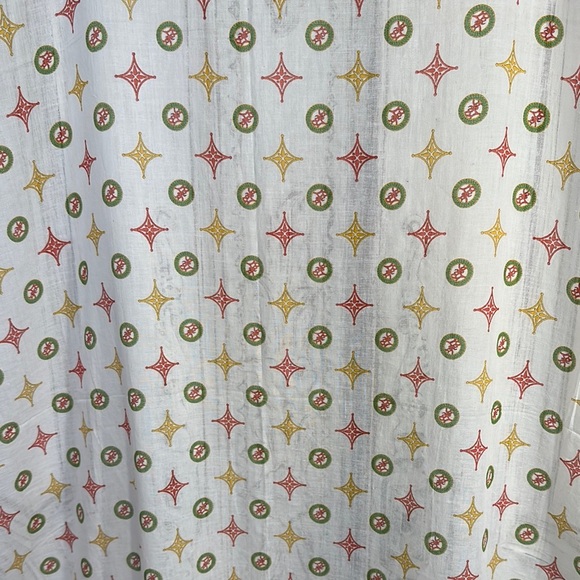 Elegant White and Green Scarf with Orange Accents - Picture 4 of 6